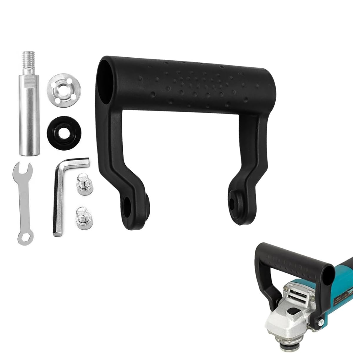 Serplex Angle Grinder Handle Attachment & 8cm Extender Rod, with Installation Accessories, Angle Grinder Handle for Enhanced Stability and Control, Universal Attachments for 100 Angle Grinder Serplex Angle Grinder Handle Attachment & 8cm Extender Rod, with Installation Accessories, Angle Grinder Handle for Enhanced Stability and Control, Universal Attachments for 100 Angle Grinder
